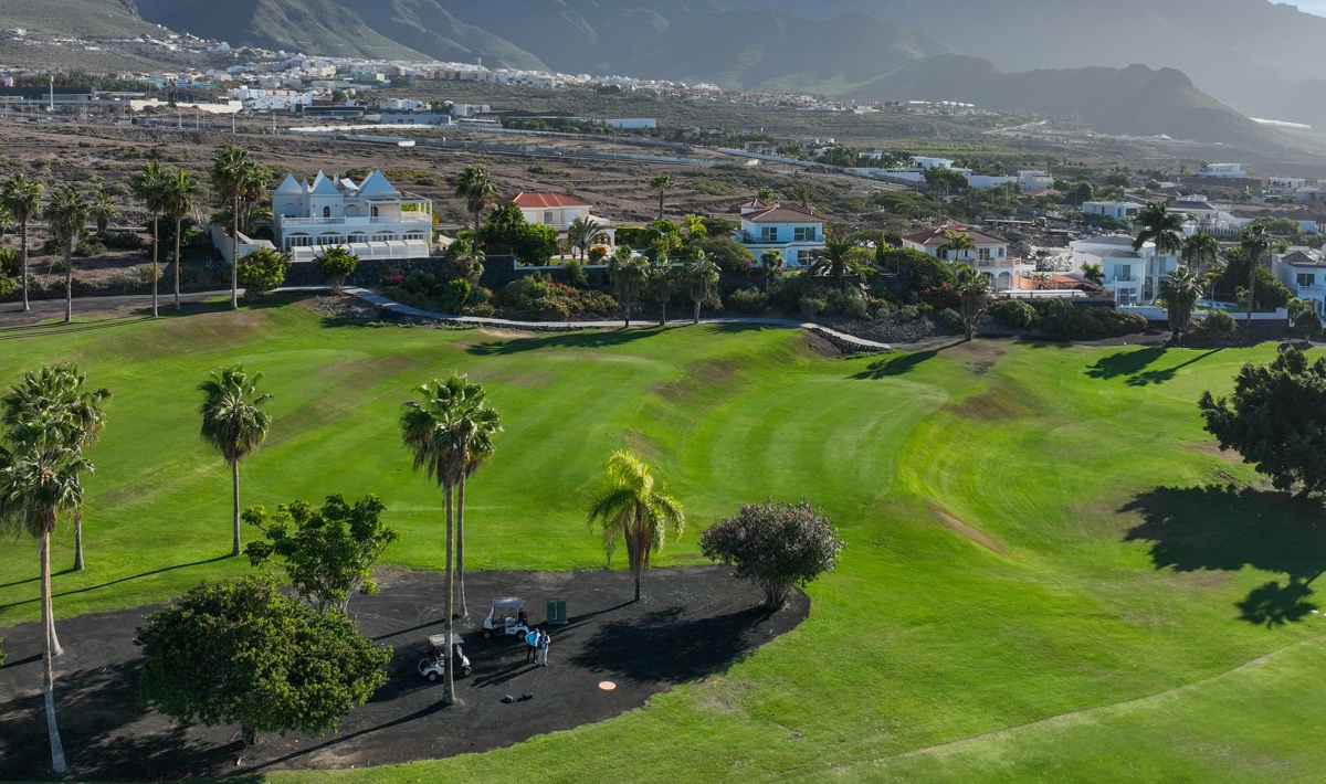 Capture golf course drone aerial